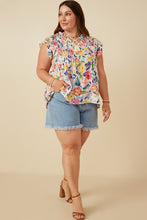 Load image into Gallery viewer, Romantic Floral Smocked  Blouse
