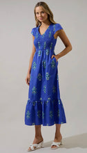 Load image into Gallery viewer, Haline Floral Liora Smocked Midi Dress
