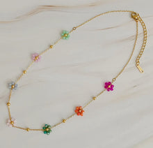 Load image into Gallery viewer, Flower Field Romance Beaded Necklace - 2 Colors

