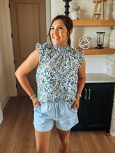 Load image into Gallery viewer, Hilo Floral Ruffle Top
