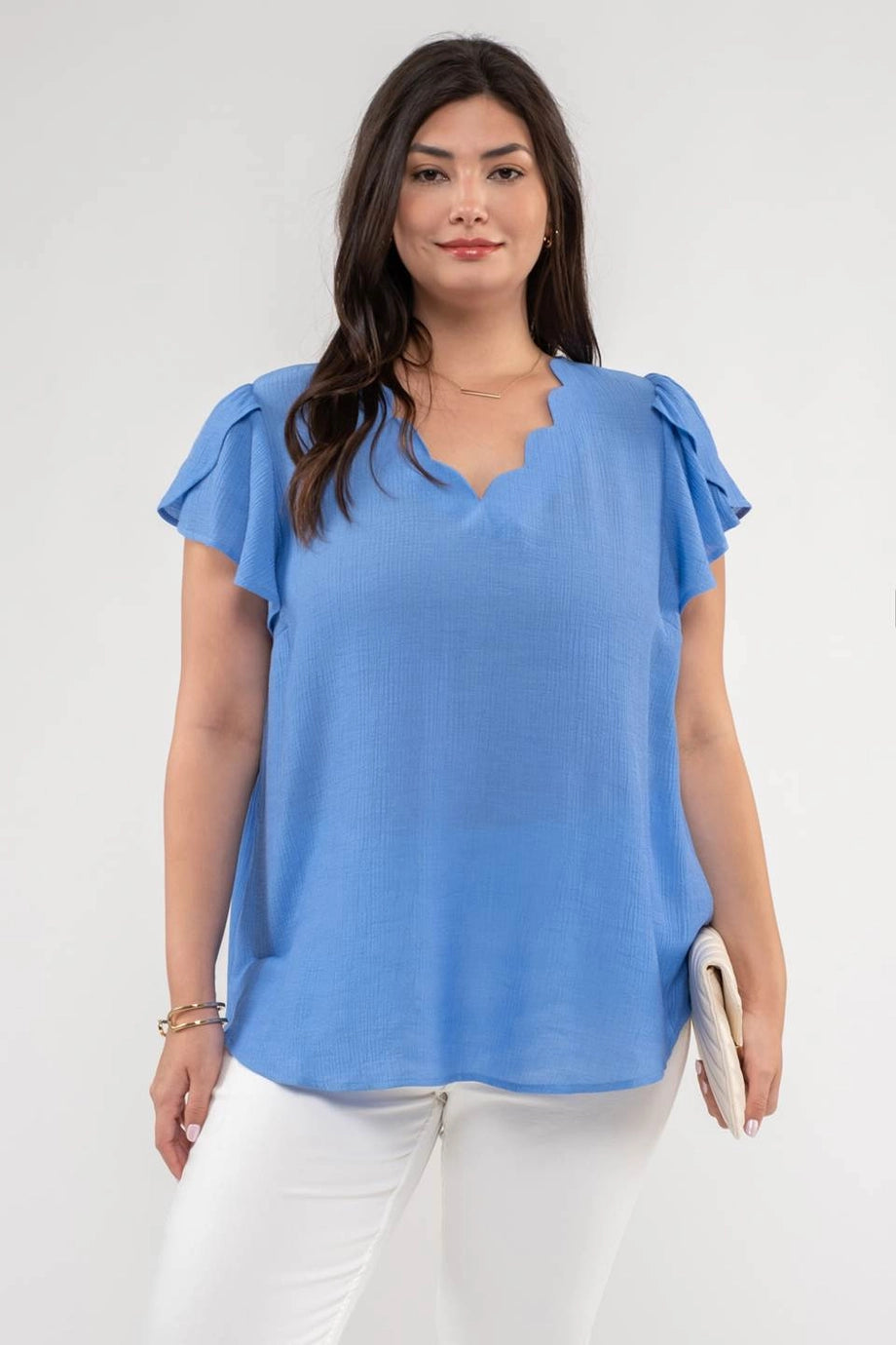 Stacy Scallop Blouse