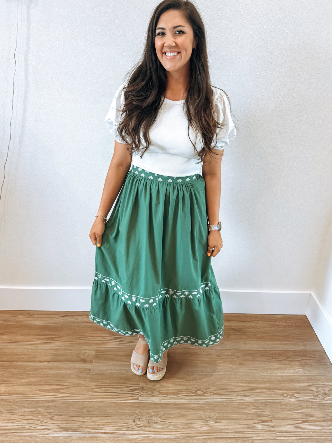 Tuscany Hillside Midi Skirt