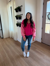 Load image into Gallery viewer, Pinky Pink Colorblock Hoodie
