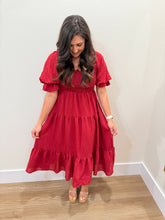 Load image into Gallery viewer, Whitney Wine Midi Dress
