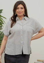 Load image into Gallery viewer, Subtle Striped Linen Top
