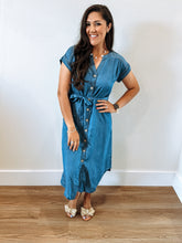 Load image into Gallery viewer, Chambray Button Down Dress
