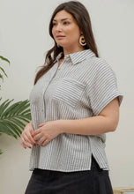 Load image into Gallery viewer, Subtle Striped Linen Top

