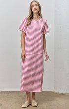 Load image into Gallery viewer, Spring Blush Striped Tee Dress
