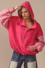 Load image into Gallery viewer, Pinky Pink Colorblock Hoodie
