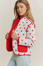 Load image into Gallery viewer, Hearts Quilted Colorblock Jacket
