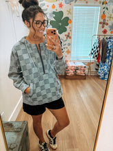 Load image into Gallery viewer, Demi Denim Checkered Hoodie
