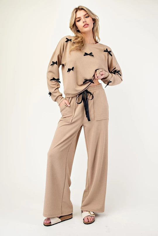 Blakely Bow Pants - Cocoa
