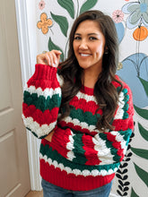 Load image into Gallery viewer, Winter Berries Striped Sweater
