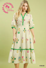 Load image into Gallery viewer, Cream Petal Parade Midi Dress
