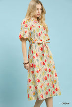 Load image into Gallery viewer, Watercolor Wildflower Midi Dress

