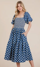 Load image into Gallery viewer, Bohemian Denim Floral Dress
