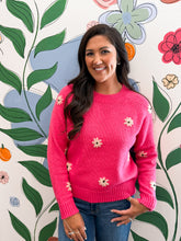 Load image into Gallery viewer, Frida Flower Embroidered Sweater - 2 Colors

