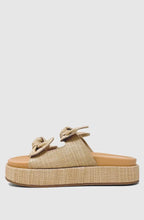Load image into Gallery viewer, Raffia Bow Slip On Sandal
