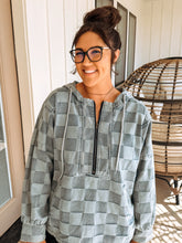 Load image into Gallery viewer, Demi Denim Checkered Hoodie
