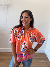 Load image into Gallery viewer, Floral Oasis Blouse - Coral
