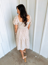 Load image into Gallery viewer, Aesthetic Neutral Flower Midi Dress
