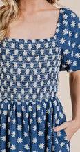 Load image into Gallery viewer, Bohemian Denim Floral Dress
