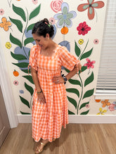 Load image into Gallery viewer, Peaches and Cream Gingham Dress
