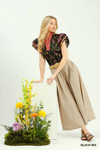 Load image into Gallery viewer, Midnight Garden Flutter Sleeves Front Blouse
