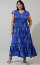 Load image into Gallery viewer, Haline Floral Liora Smocked Midi Dress
