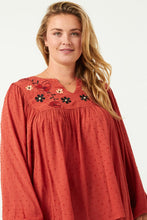 Load image into Gallery viewer, Ember Floral Embroidered Blouse
