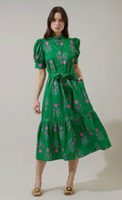 Load image into Gallery viewer, Giles Button Up Floral Midi Dress
