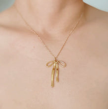 Load image into Gallery viewer, Stylist Bow Pendant Necklace
