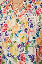 Load image into Gallery viewer, Romantic Floral Smocked  Blouse
