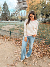 Load image into Gallery viewer, Cocoa and Marshmallows Striped Sweater
