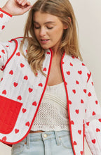 Load image into Gallery viewer, Hearts Quilted Colorblock Jacket
