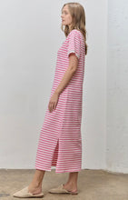 Load image into Gallery viewer, Spring Blush Striped Tee Dress
