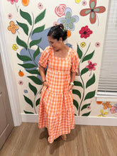 Load image into Gallery viewer, Peaches and Cream Gingham Dress
