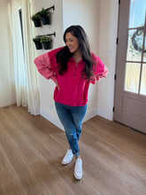 Load image into Gallery viewer, Pinky Pink Colorblock Hoodie
