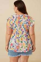 Load image into Gallery viewer, Romantic Floral Smocked  Blouse
