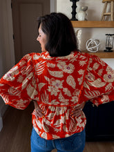 Load image into Gallery viewer, Remi Rust Floral Blouse
