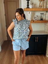 Load image into Gallery viewer, Hilo Floral Ruffle Top
