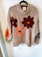 Load image into Gallery viewer, Neutral Knit Floral Sweater
