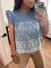 Load image into Gallery viewer, Daisy Denim Blouse
