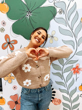 Load image into Gallery viewer, Cutesy Floral Knit Cardigan
