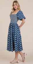 Load image into Gallery viewer, Bohemian Denim Floral Dress
