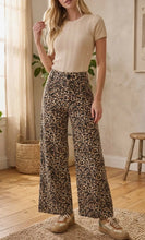 Load image into Gallery viewer, Leopard Wide Leg Jeans
