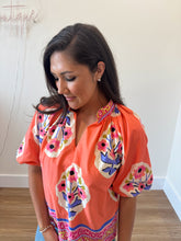 Load image into Gallery viewer, Floral Oasis Blouse - Coral
