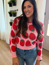 Load image into Gallery viewer, Shelley Strawberry Pullover Sweater
