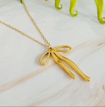 Load image into Gallery viewer, Stylist Bow Pendant Necklace
