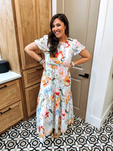 Load image into Gallery viewer, Juliet Floral Garden Becca Tiered Maxi Dress
